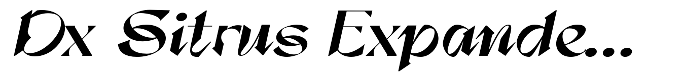 Dx Sitrus Expanded Italic